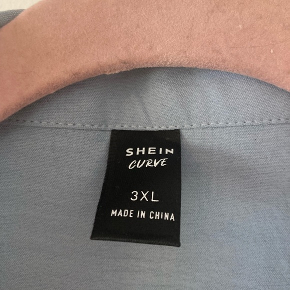 Dusty blue oversized button down - Picture 4 of 4